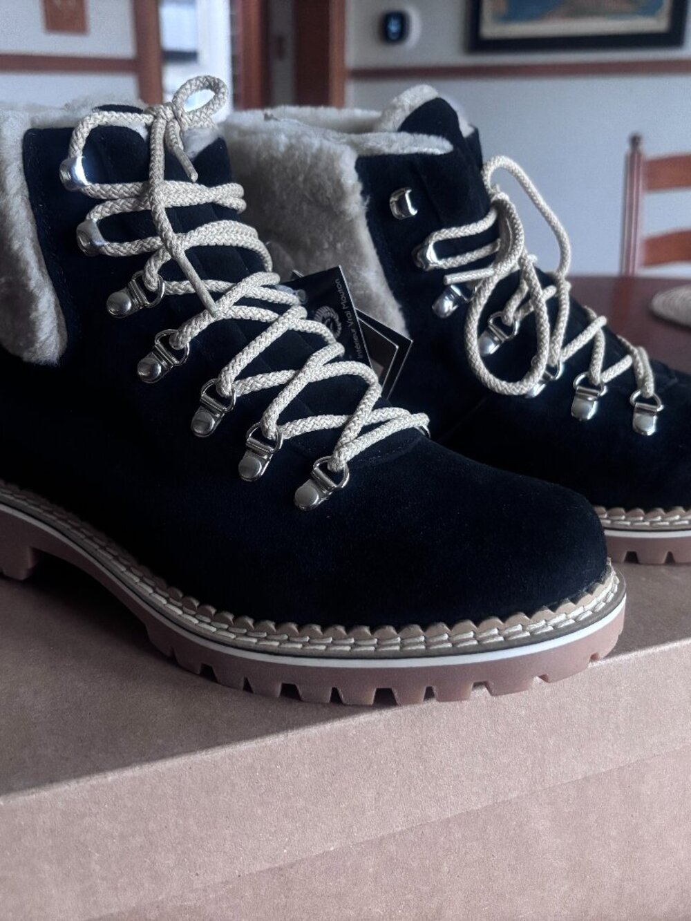 NIB/NWT Montelliana 1965 "Clara" Real Fur & Suede Italian Luxury Boots-US Size